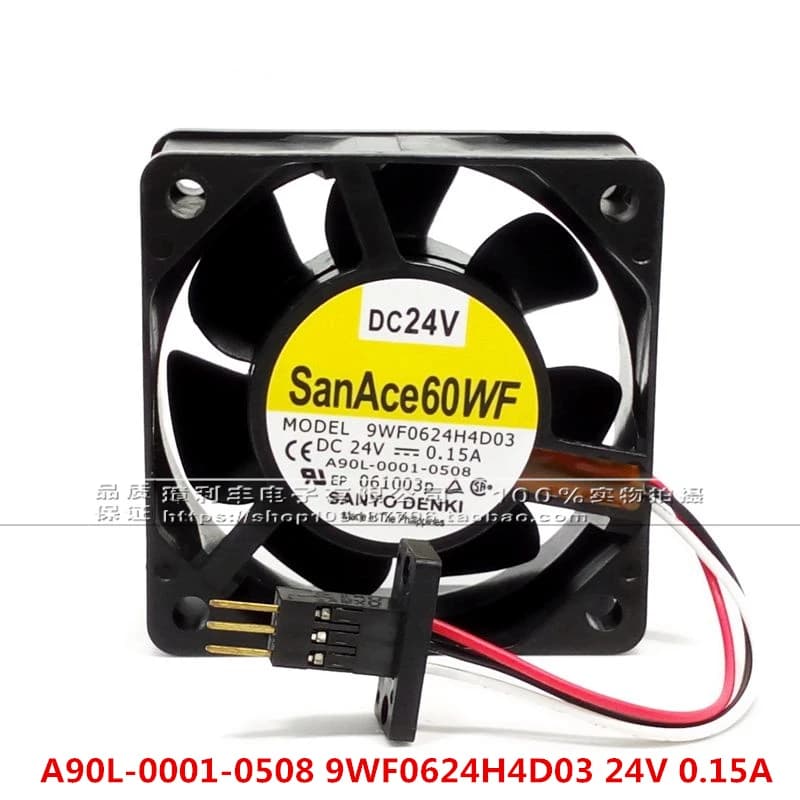 Nuova ventola del sistema FANUC A90L-0001-0508 9WF0624H4D03 24V 6cm 6025 con spina originale a tre pin