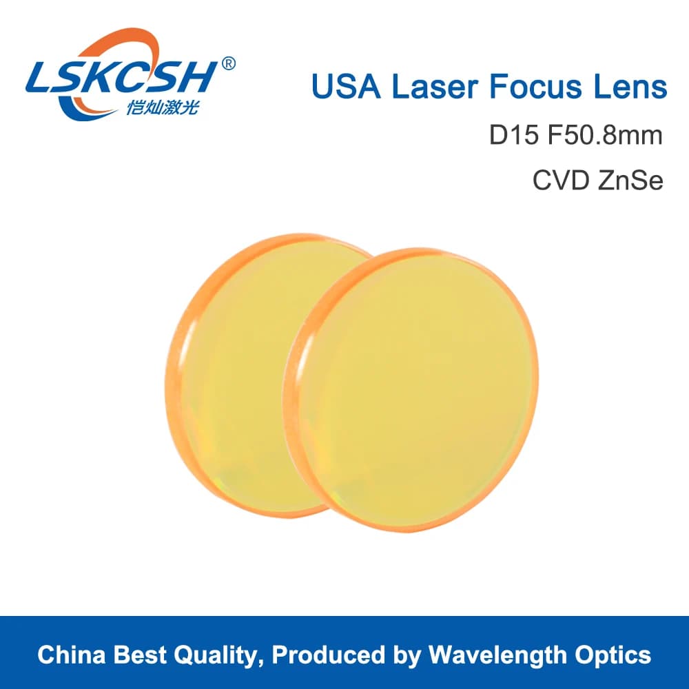 LSKCSH 15mm TOP quality USA CO2 laser focus lens Focal length 50.8mm Trotec speedy 100/GCC Co2 laser cutting/engraving machines