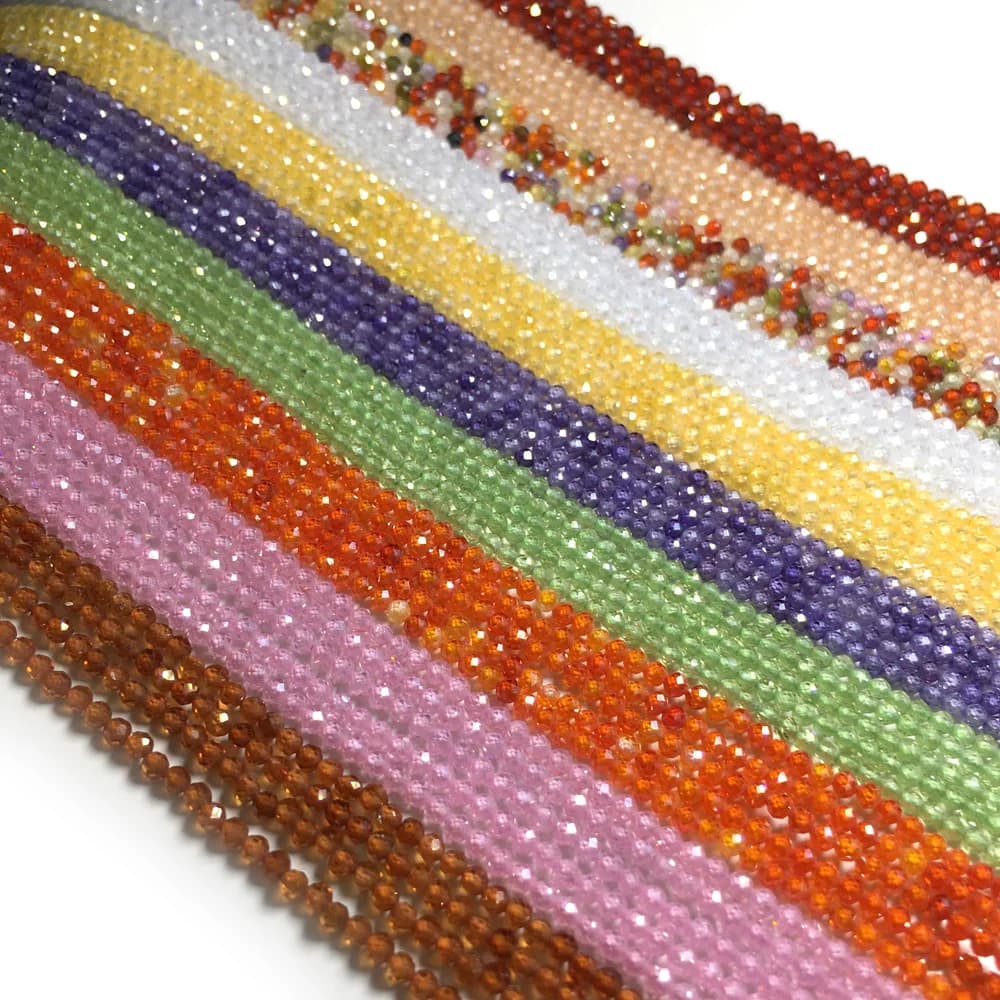 Sfaccettato Zircone Perline 2 3 millimetri di Pietra Naturale di Cristallo Piccole Perle per Monili Che Fanno FAI DA TE di Fascino del Braccialetto Della Collana Accessori 38cm
