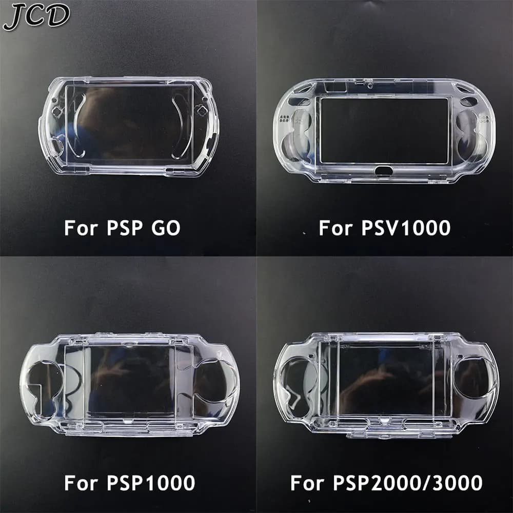 JCD Clear Crystal Protective Case Hard Shell for PS Vita PSV 1000 2000 PSP Go Transparent Protection Cover For PSP1000 2000 300