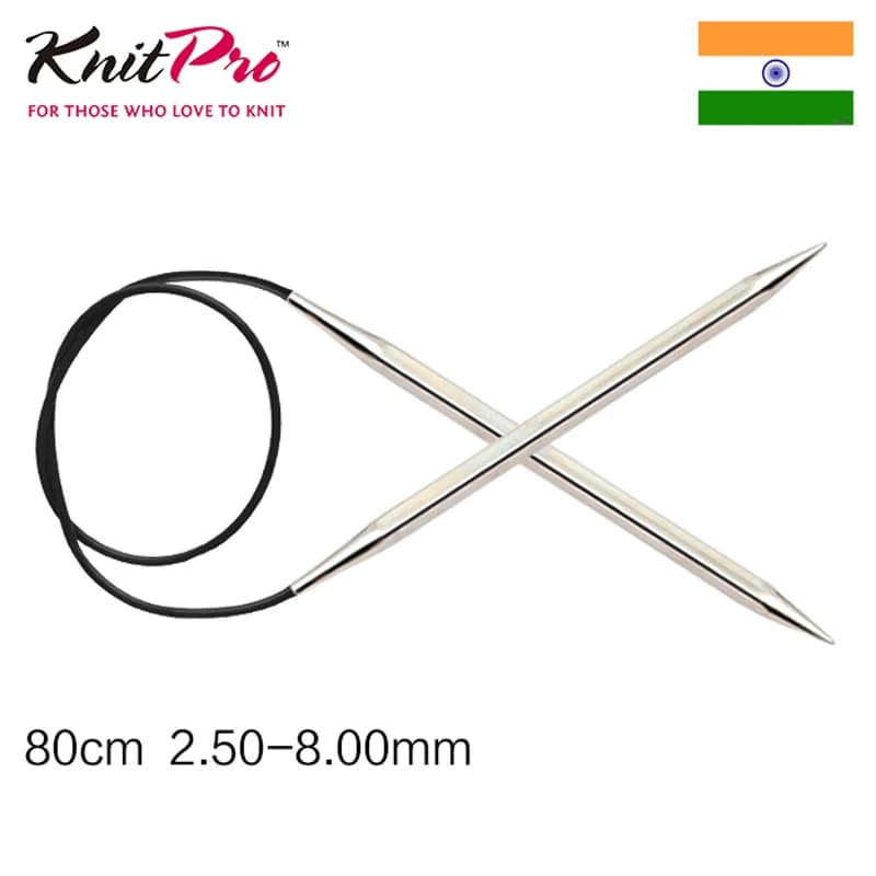 Knitpro Nova Cubics Serie Ferri Circolari Fissi da 80cm, Misura 8.00mm