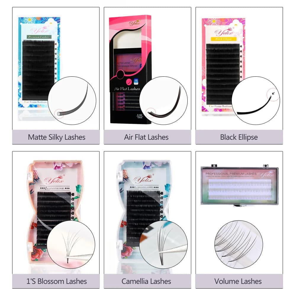 Yelix Customized fake eyelashes Private label Custom eyelashes Extension Eyelashes Name DIY logo