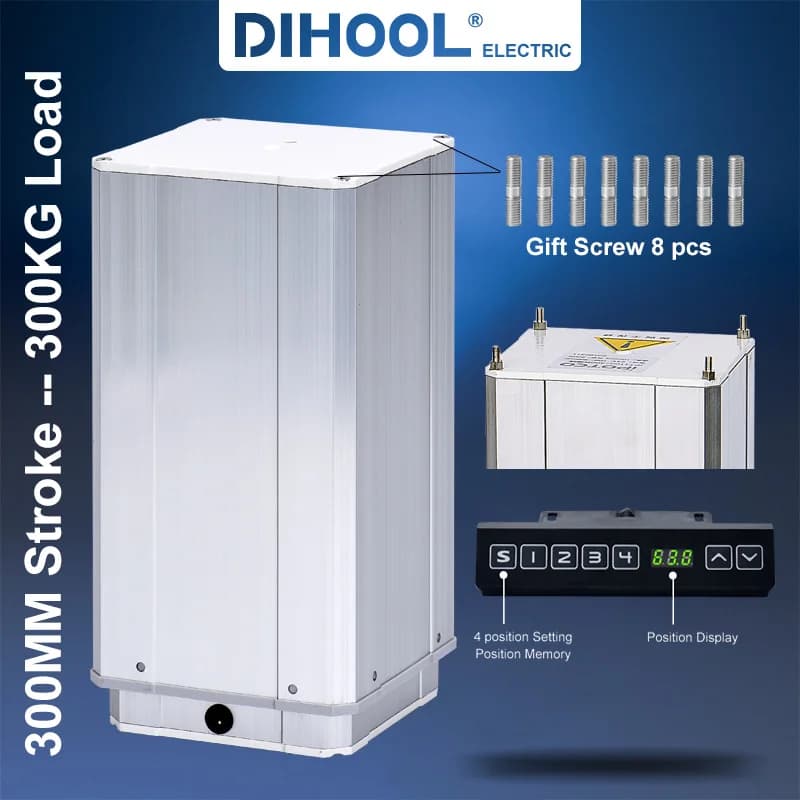 DHLA1100 B Type Electric Lifting Column 300MM 300KG Load Equipment Telescopic Device System DC24V Lift Table Legs Laboratory
