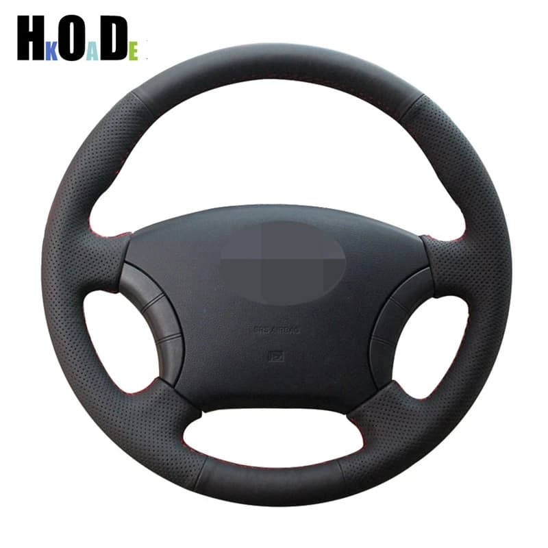 Coprivolante per auto cucito a mano nero fai-da-te in pelle artificiale per Great Wall Haval Hover H3 H5 Wingle 3 Wingle 5