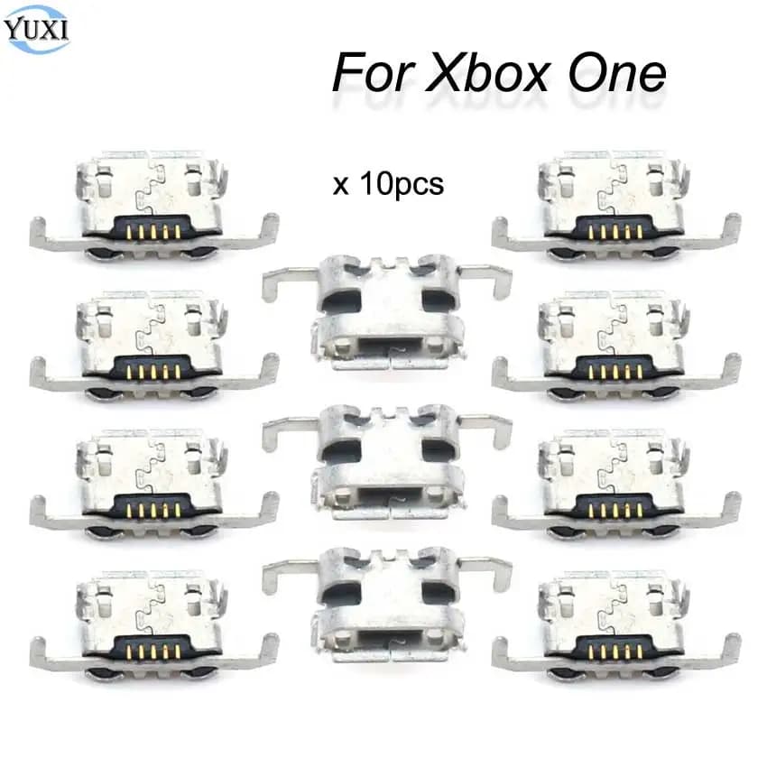YuXi 10 pz/lotto Micro USB Martinetti di Alimentazione Presa di Ricarica Porta Connettore di Carica Dock Per Xbox Un Controller