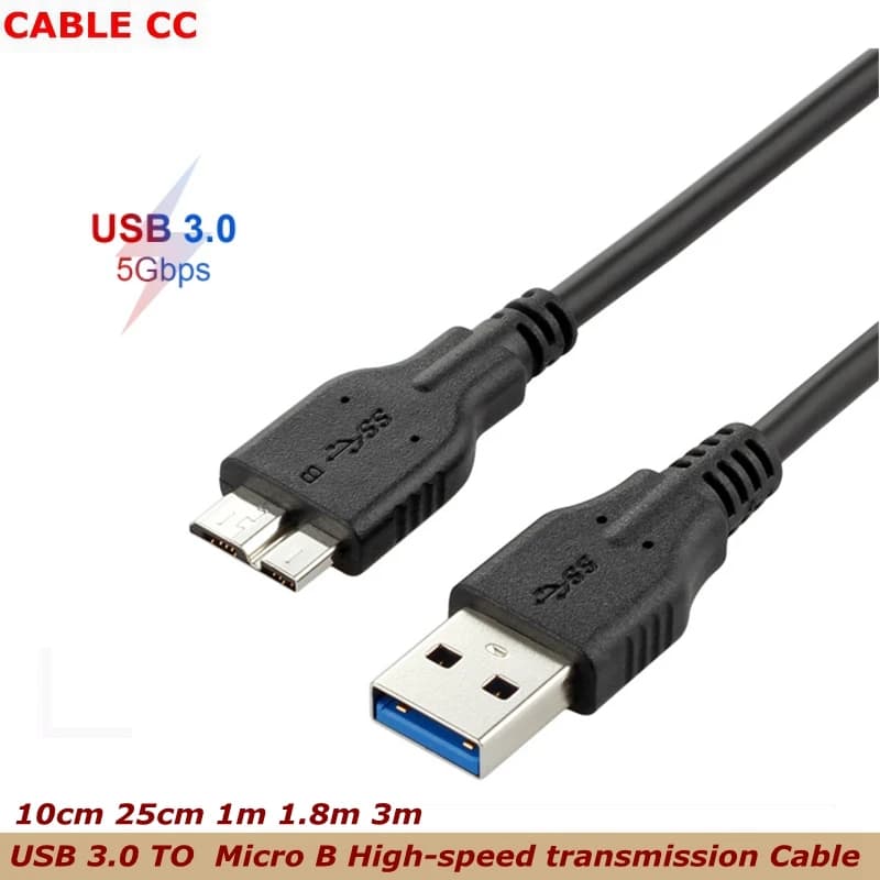 High-speed USB 3.0 A to Micro B Male Sdapter Converter Cable Data External, Used For SSD HDD Mobile Hard Disk Samsung Data Cable
