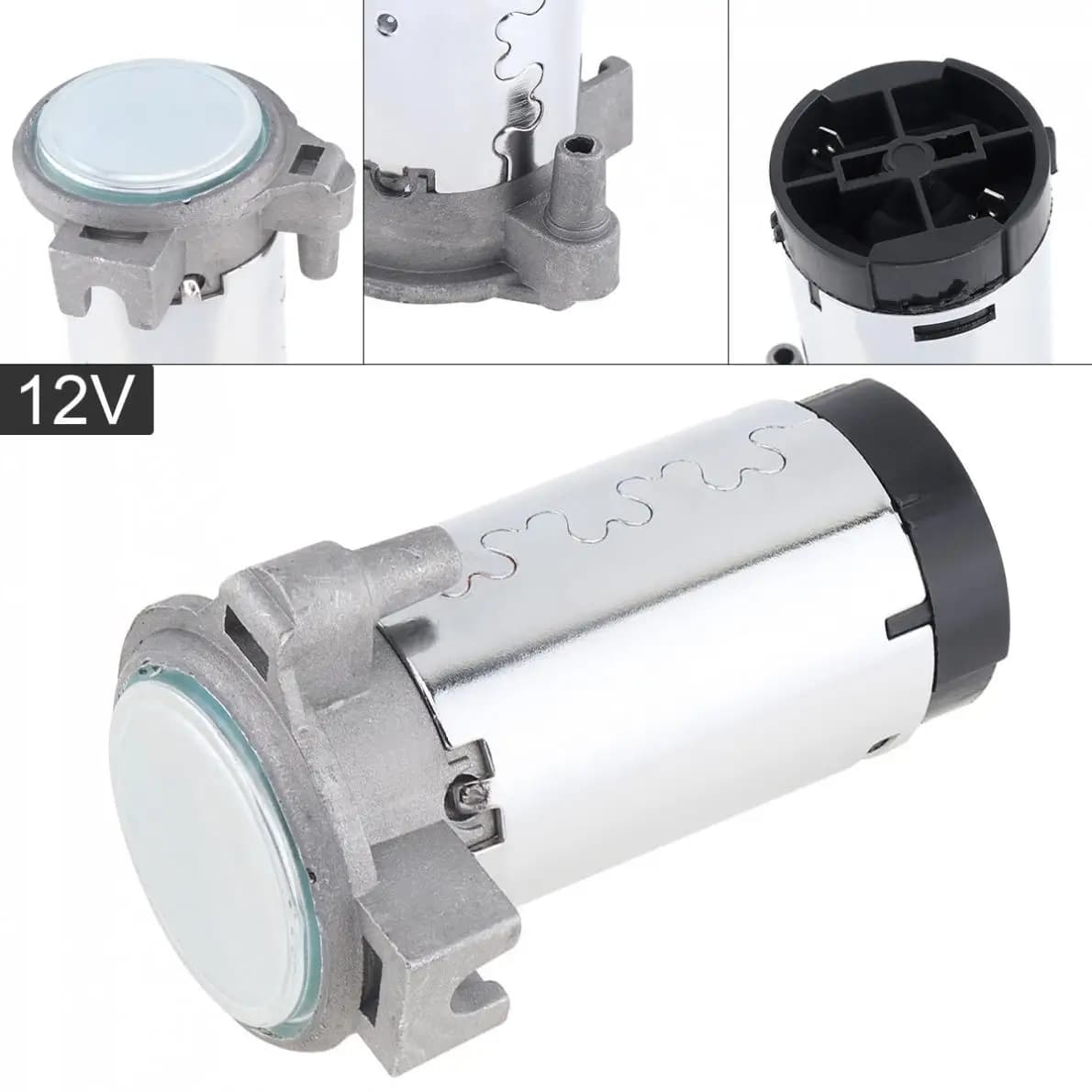 12V Universal Portable Metal Air Compressor Silver Tire Inflator Fit for Air Horn Car/ Auto /Truck / Vehicle