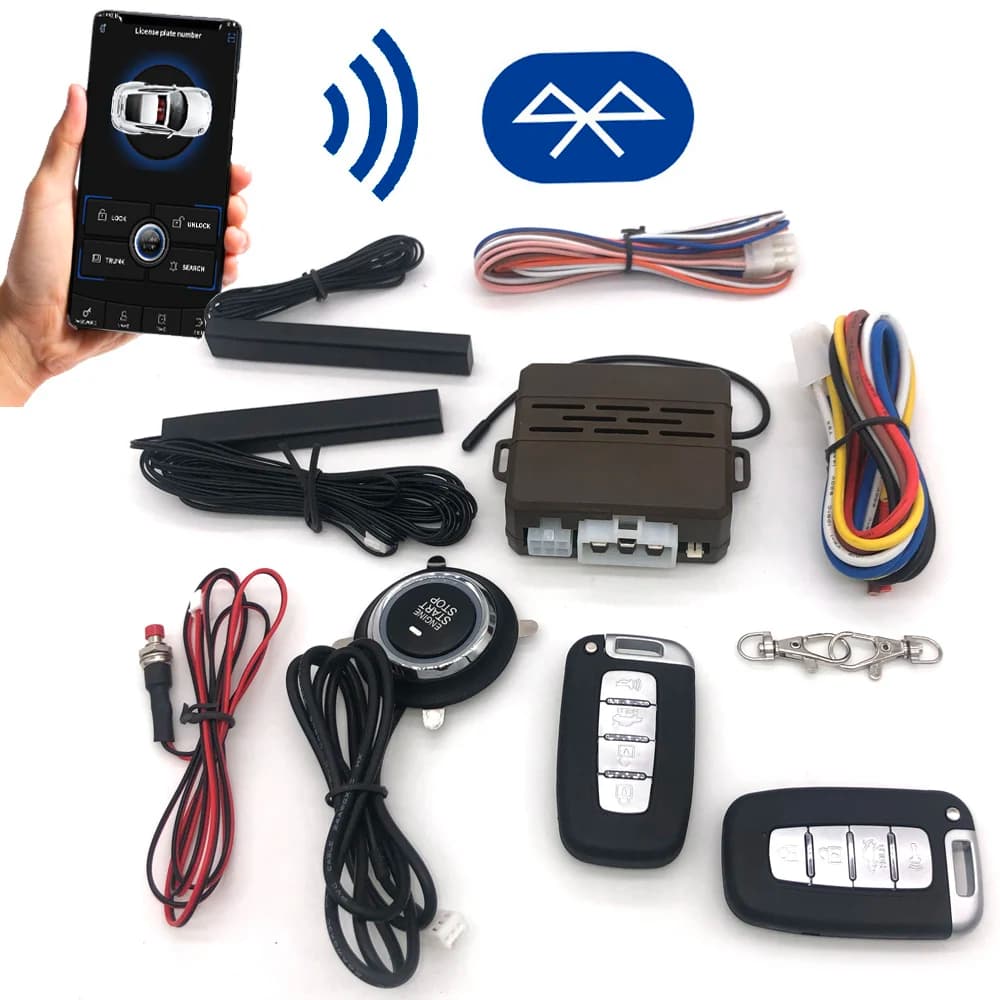 Effianchi Start Stop entrata senza chiave avvio remoto sistema di chiusura portiera auto allarme auto avviamento remoto motore auto per APP/Smart Key