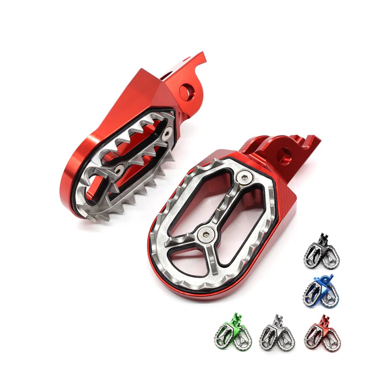 Poggiapiedi Dirt Bike pedane poggiapiedi Motocross squalo denti pedane per Kawasaki KX250F 2005-2018 2017 2016 2015 2014 2013 2012