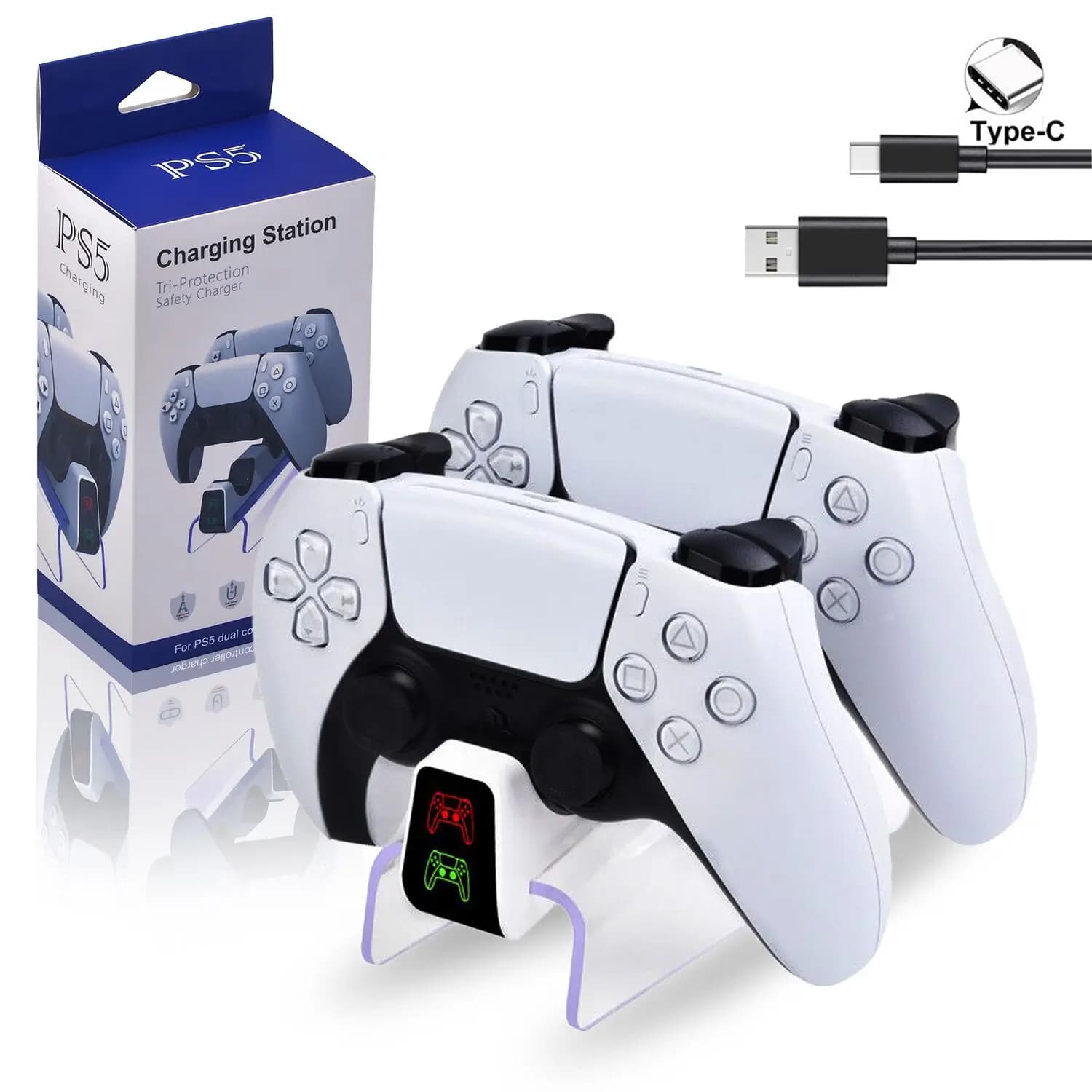 Caricabatterie per Sony PlayStation5 Controller Wireless Dock Station di ricarica rapida per gamepad Joystick PS5