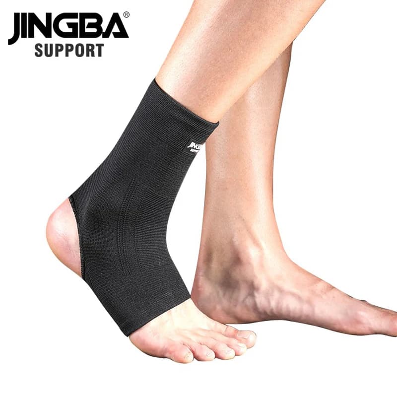 SUPPORTO JINGBA 1 PZ Dropshipping Supporto per tutore per caviglia a compressione in nylon nero Protezione per sport all'aria aperta Giunto protettivo per caviglia
