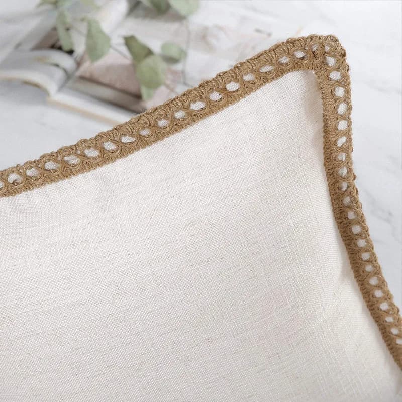 Cotton Linen Solid Color Pillowcase Nordic Home Decor Sofa Cushion Cover Decoration Car Waist Pillow Protector 50x50cm 45x45cm
