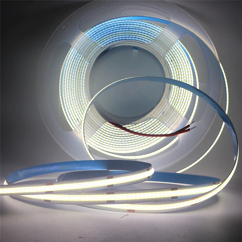 Striscia LED COB 12V 24V 320 384 480 512 528 LED/m Nastro LED FOB flessibile ad alta densità 3000K 4000K 6000K 0,5M 1M 2M 3M 4M 5M
