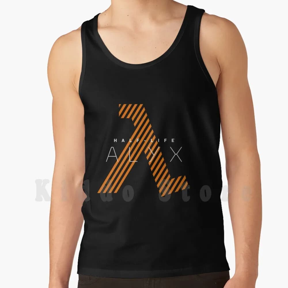 Canotte Half Life-Alyx (Bianche) 100% Cotone Half Life Halflive Alyx Episode 1 2 Valve Index Gordon Freeman Vr
