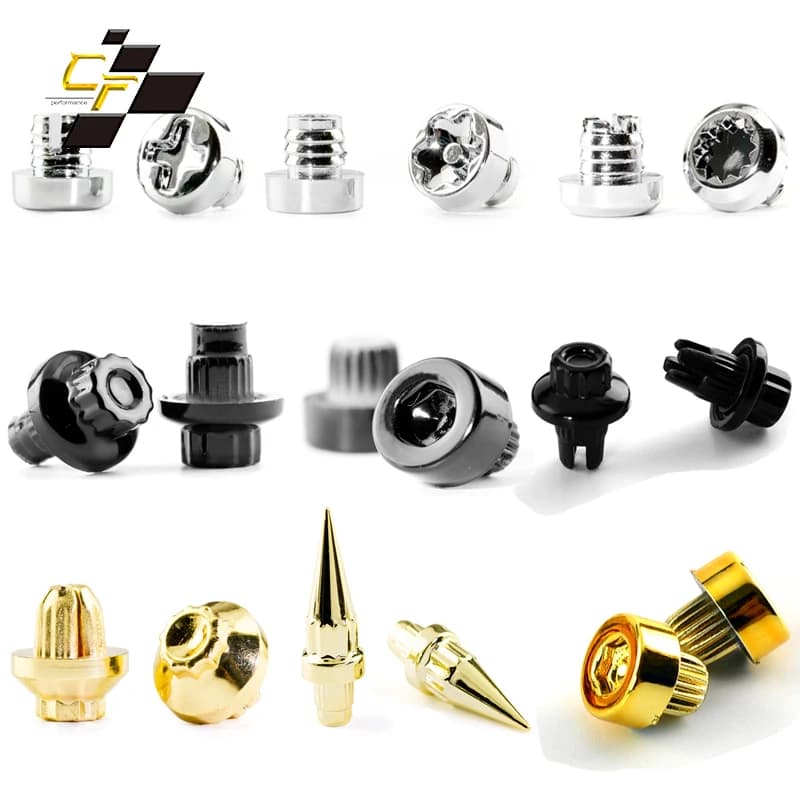 125pcs/Set Wheel Rivets Nuts For Universal Cap Lip Screw Bolt Tires Rim Cover Decoration Replacement Car Refits Accessroies