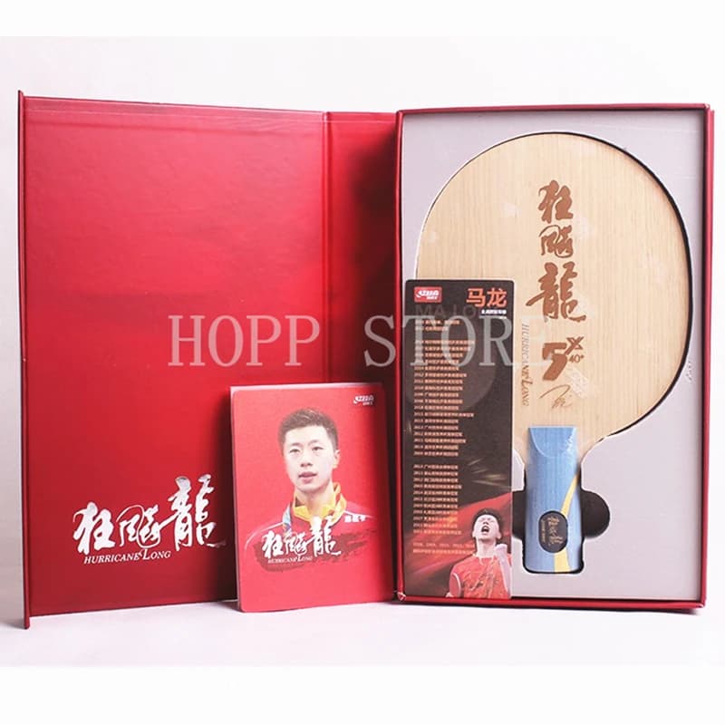 Racchetta da Ping Pong DHS Hurricane Ma Long 5 / Long 5x Originale in Carbonio Arylate ALC