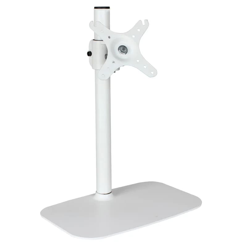 HILLPORT 14"-32" Height Adjustable Metal Base Suporte Monitor Desktop Stand Arm Single Screen Pc Mount Holder Soporte White DZ20