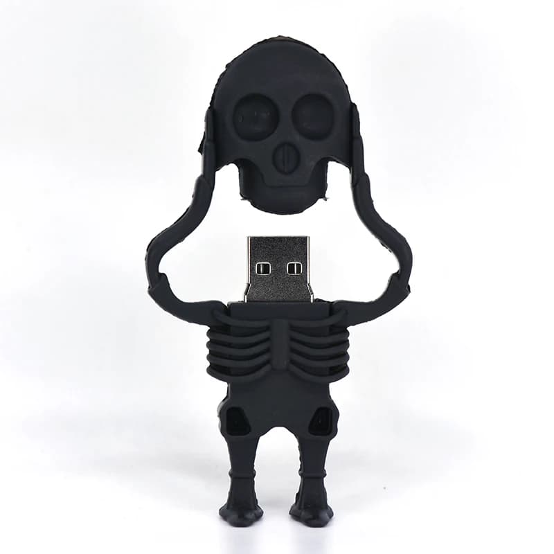 Divertente Scheletro USB Flash Drive Nero Del Cranio Pen drive 128GB 256GB di Memoria Bastone di Halloween PenDrive 32GB 16GB 8GB 4GB 64GB U Disk