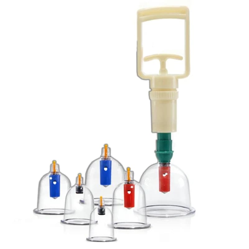 Massage Gun 6 Lattines Windy Couple Therapy For Body Background Chinese Medicine Vacuum Inspection Pumping Device Health Therapy