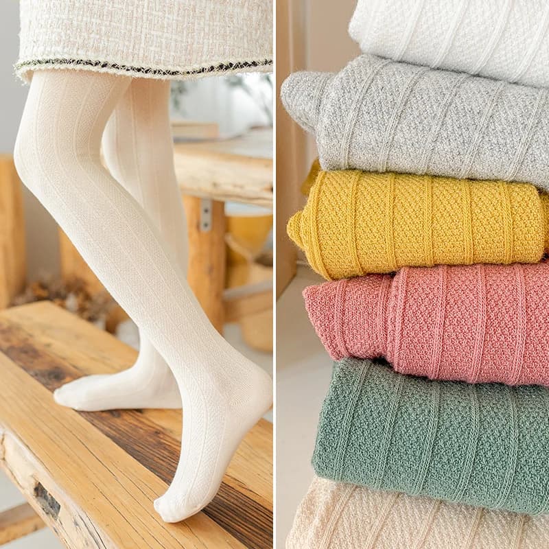 1-12Y neonate primavera autunno cotone leggings verticali stripe multicolor bambino bambino collant traspirante Twist calze per bambini