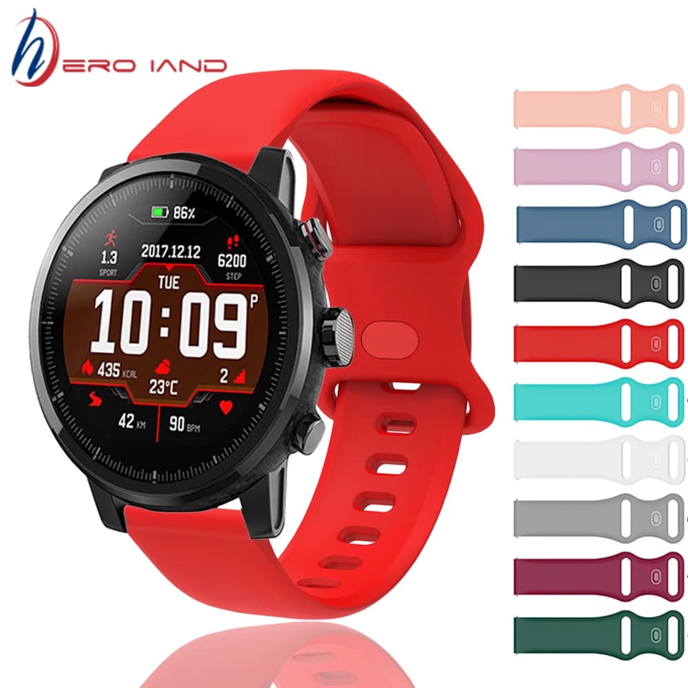 Silicone Wrist Band For Xiaomi Huami Amazfit Stratos 3 Replacement 22MM Strap For Amazfit Stratos 3 2/2S PACE Smart Watch Correa