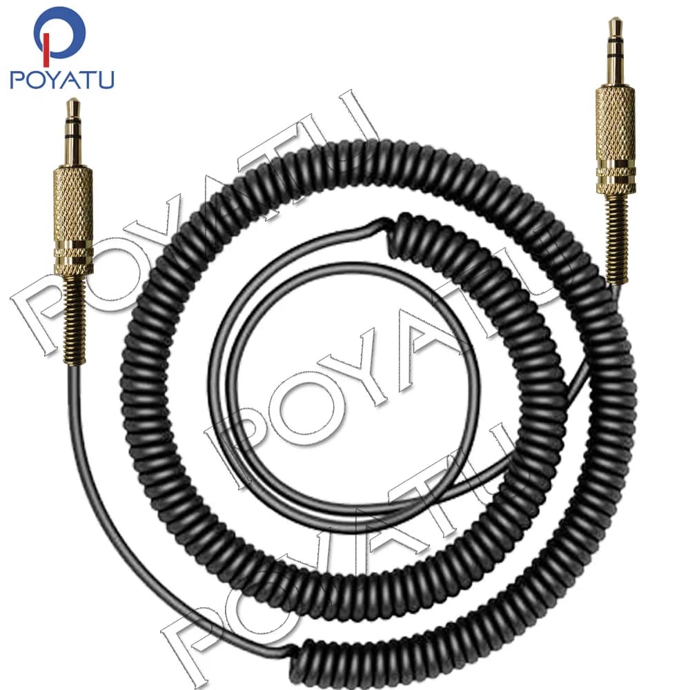 Poyatu Cavo audio a spirale da 3,5 mm per Marshall ACTON II STANMORE II WOBURN II STOCKWELL Cavo AUX sostitutivo per altoparlante Bluetooth
