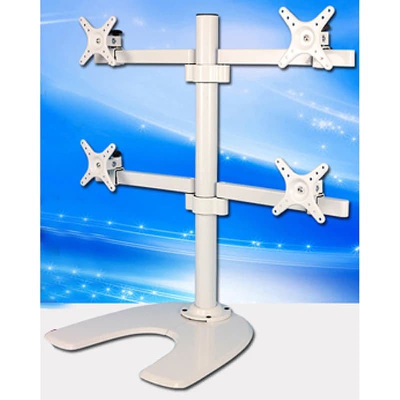 360 ruota base grande bianco 10 "-27" 8 kg alluminio 100x100 quattro monitor da gioco lcd supporto da tavolo supporto per computer spostare orizzontalmente