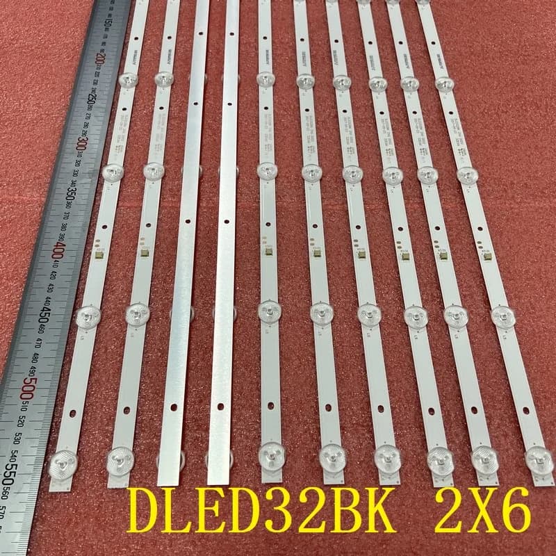 Striscia di retroilluminazione a LED 6LED(3V) per Skyworth PPTV 32W4 32V4 320E66 JL.D32061330-296AS-M DLED32BK 2X6