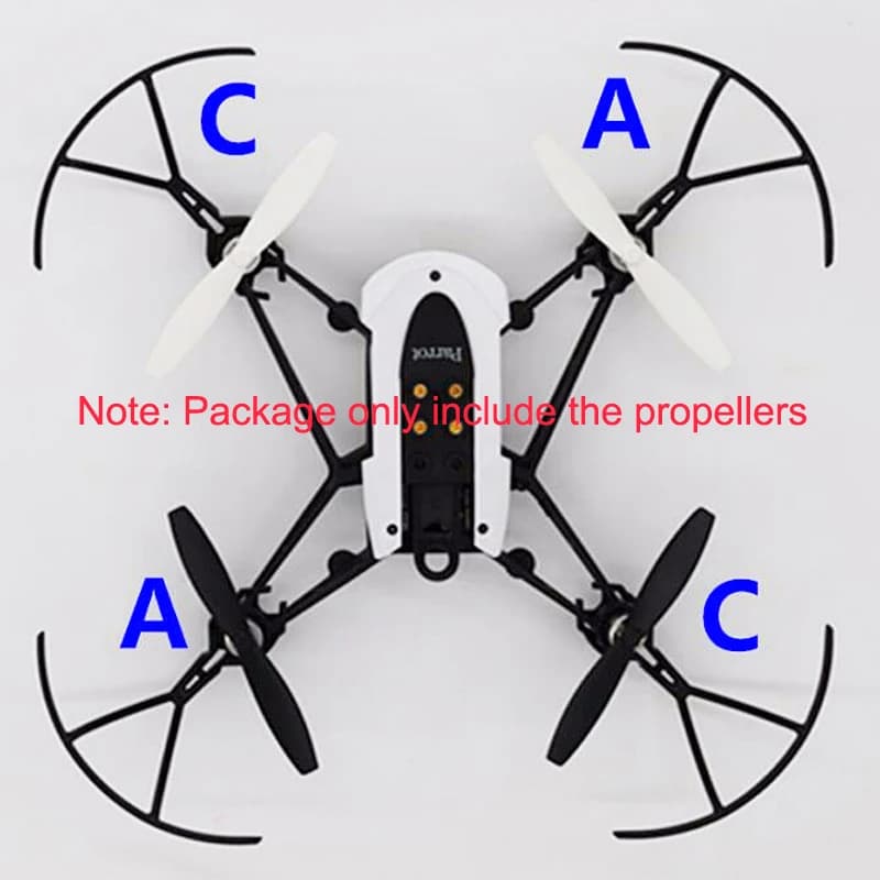 4 pz per Parrot Minidroni 3 Generazione Mambo Altalena Pale dell'elica Puntelli Paddle RC FPV Racing Drone Quadcopter Pezzi di Ricambio FAI DA TE