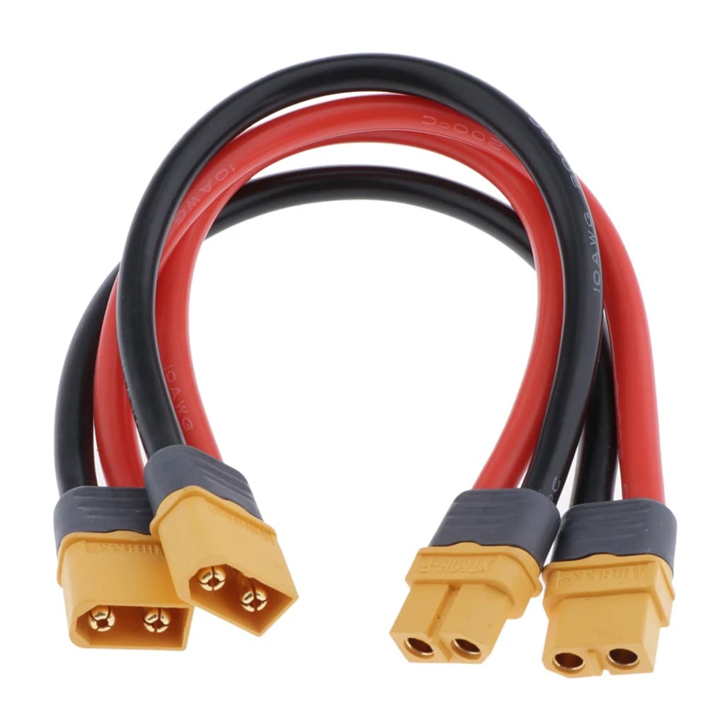 2 pz RC Caricabatteria 10AWG XT60 Spina Cavo di Prolunga Maschio Femmina Adattatore del Connettore Adattatore del Caricatore Dell'elicottero RC