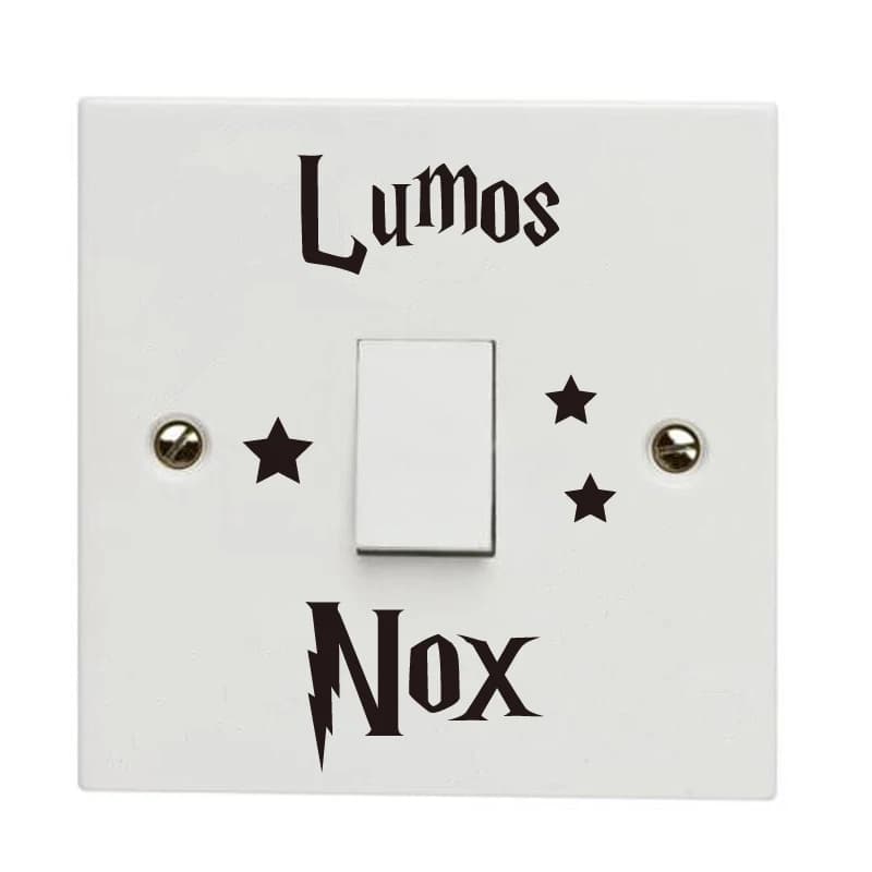 3 pezzi/set Lumos Nox decalcomanie per interruttori della luce adesivo moderno per interruttori creativi a prova di acqua decalcomania in vinile