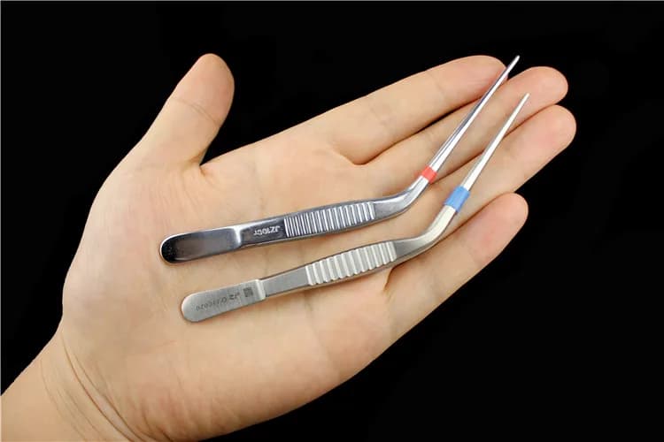 Pinzette mediche tipo ginocchio JZ Pinzette per orecchie in acciaio inossidabile 304 elimina il condotto uditivo esterno Cerumen Cerume Strumento per cerume Ent