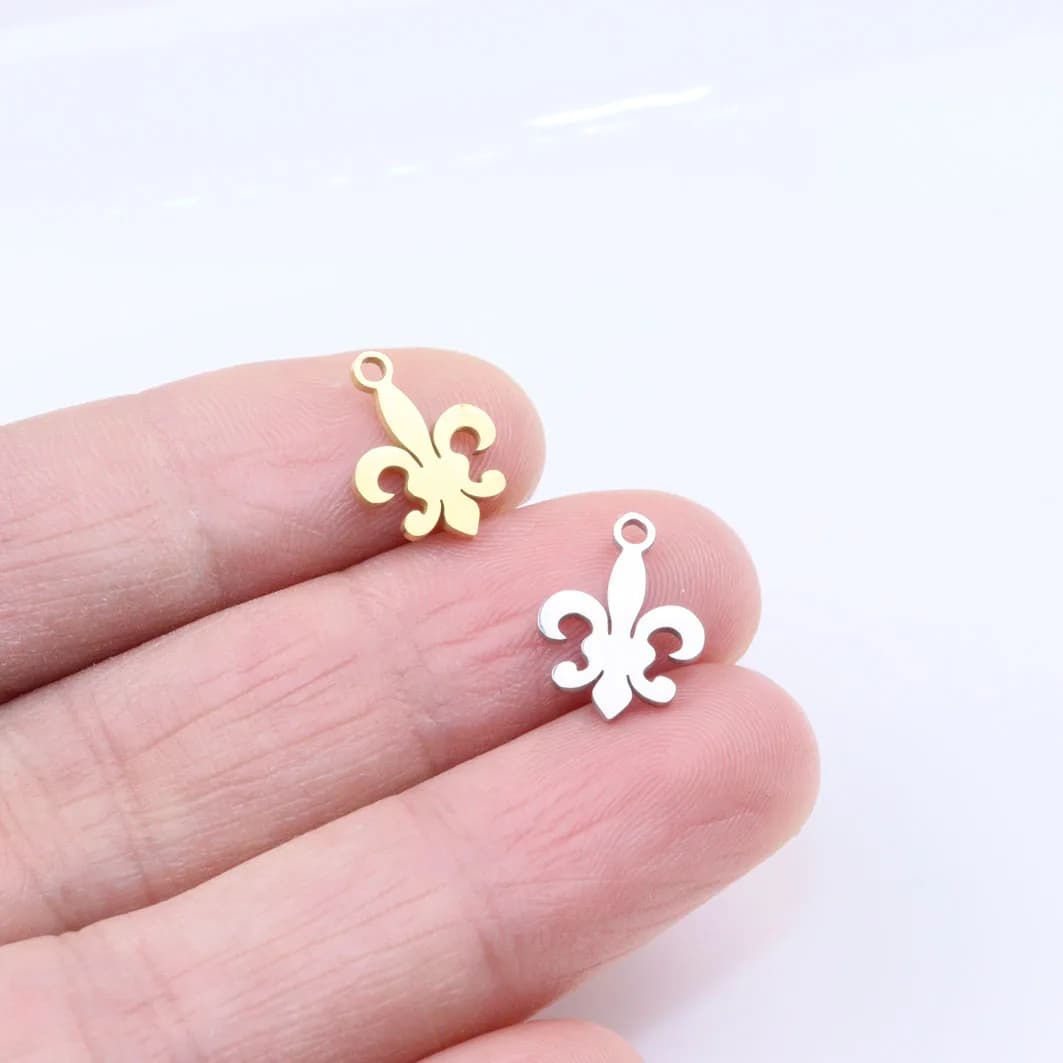 10pcs 12*10mm specchio in acciaio inossidabile lucidato ciondolo fascino ragazza collana fai da te orecchini bracciali non sbiaditi incolore