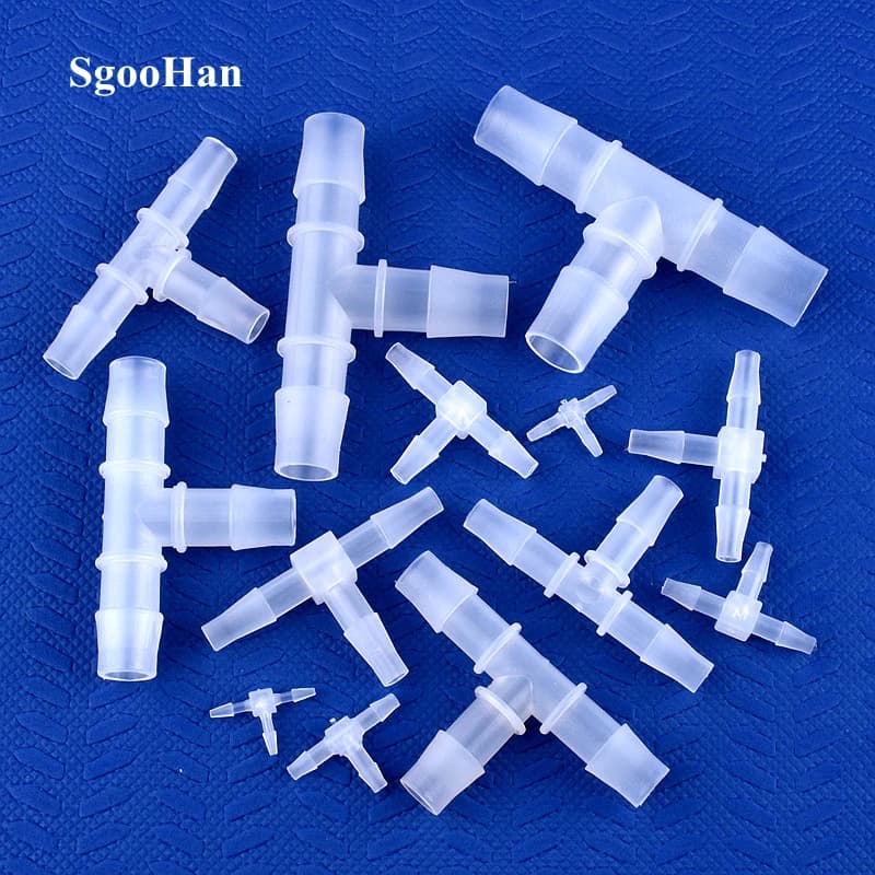 5 ~ 200 pz 1.6 ~ 15.8mm Connettori a T in Plastica Acquario Serbatoio di Pesce Adattatore Pompa di Aria Tubo Pagoda Giunti Sistema di Irrigazione Tubo Comune