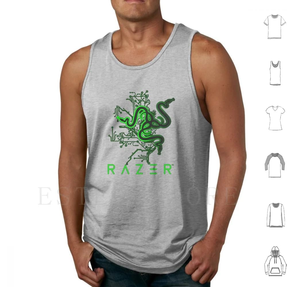 Circuito Razer Canotte nere Gilet Gioco Gaming Razer Casco Gamer Circuito stampato