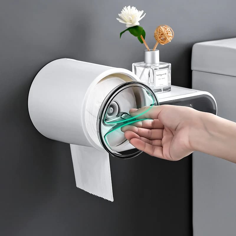 Dispenser di carta igienica impermeabile Dispenser di tessuto creativo per bagno scatola di immagazzinaggio porta rotolo di carta igienica portatile