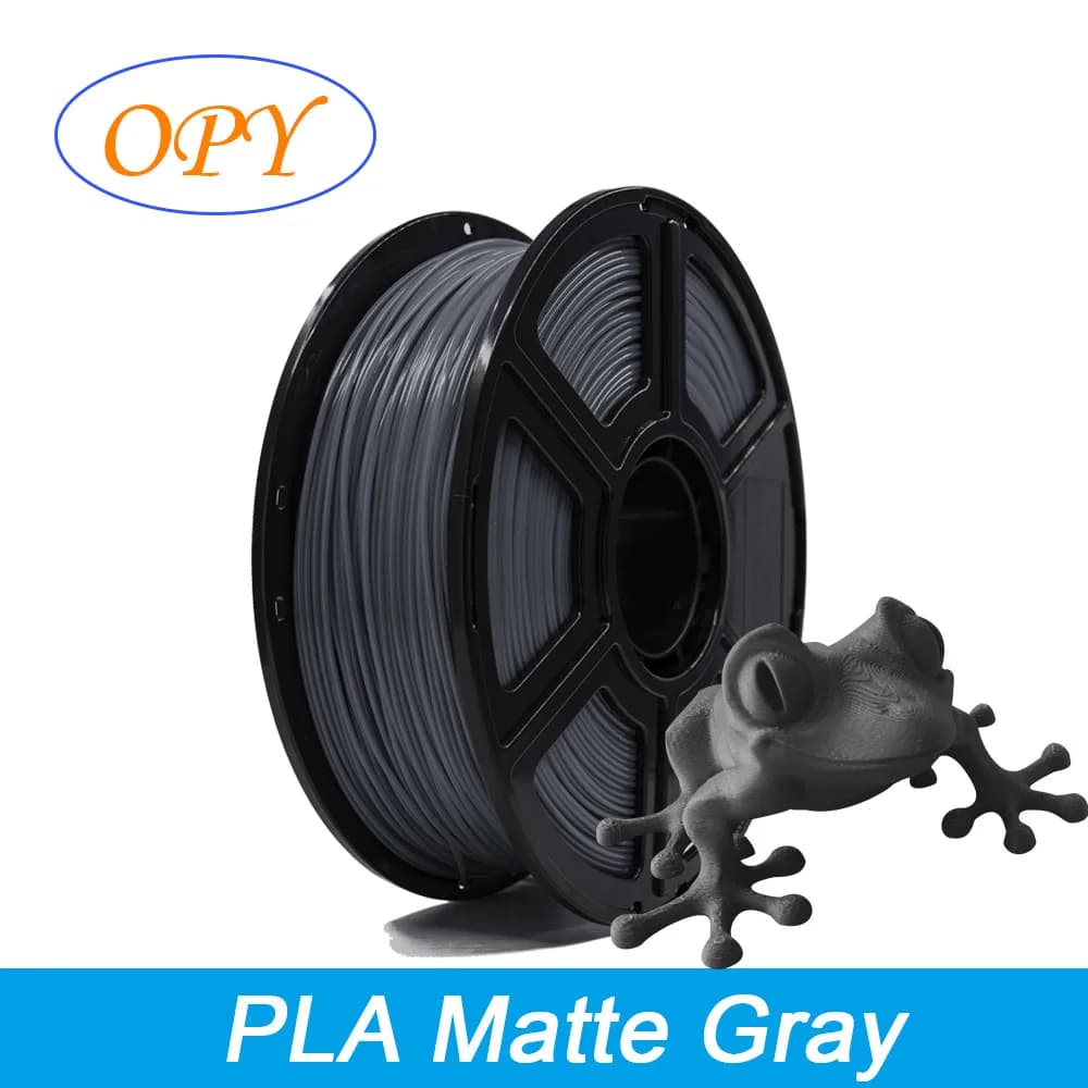 3D Printer with Filament Pla Matte 1,75 mm 1 kg Plastic Thread 10M 100G Black Grey White Grey