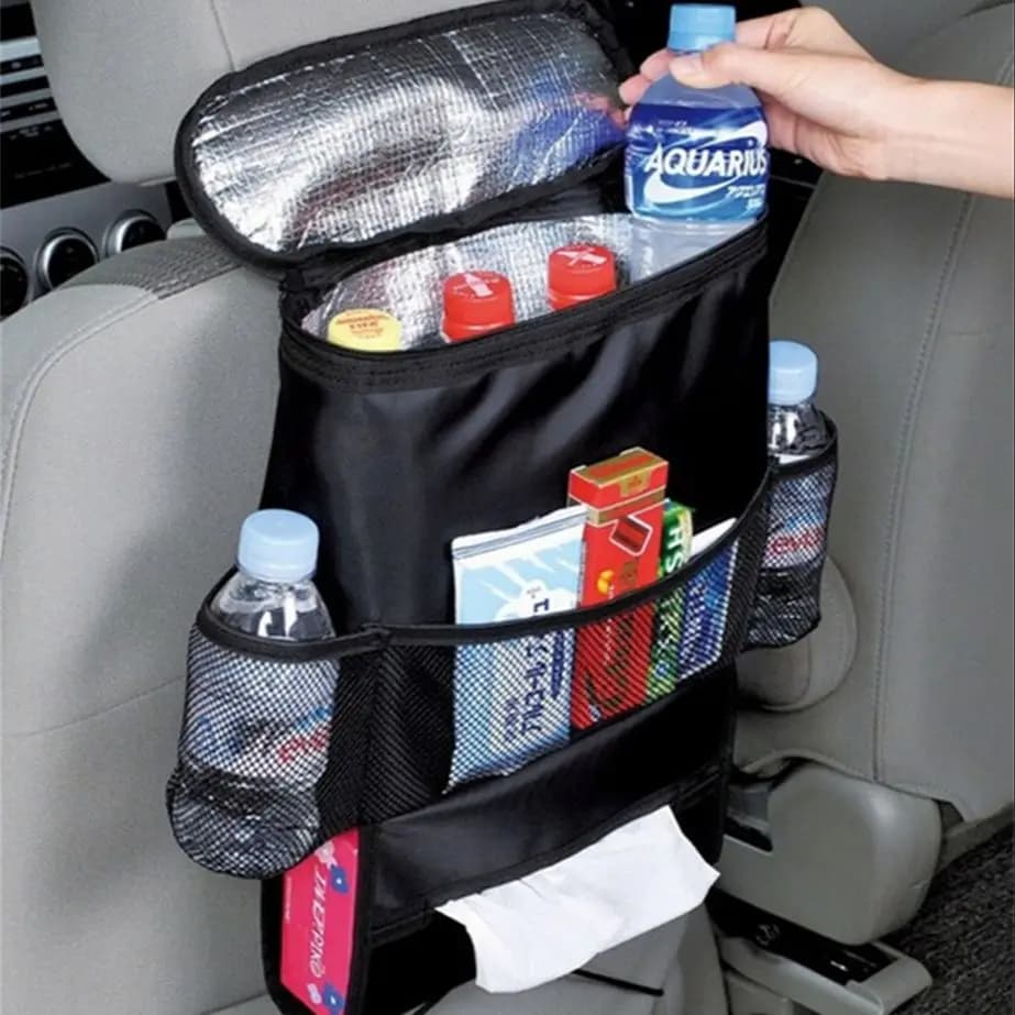 Parte auto Organizzatore per seggiolino auto Contenitore per alimenti Stivaggio Riordino Tasca in rete Coprisedile posteriore Borsa appesa adatta per Honda Toyota