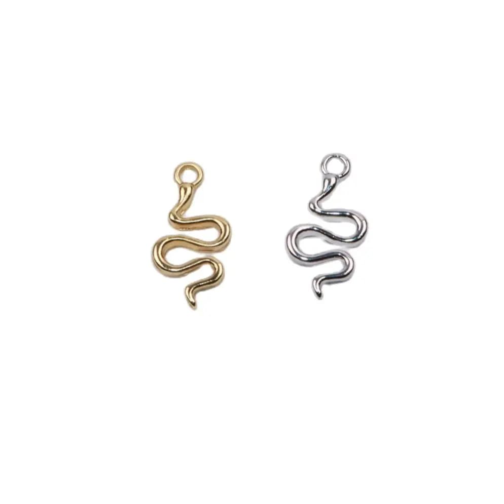Eruifa 20 pz 20mm popolare serpente in lega di zinco gioielli fai da te Charms ciondolo donna ragazza collana, braccialetto orecchino 2 colori