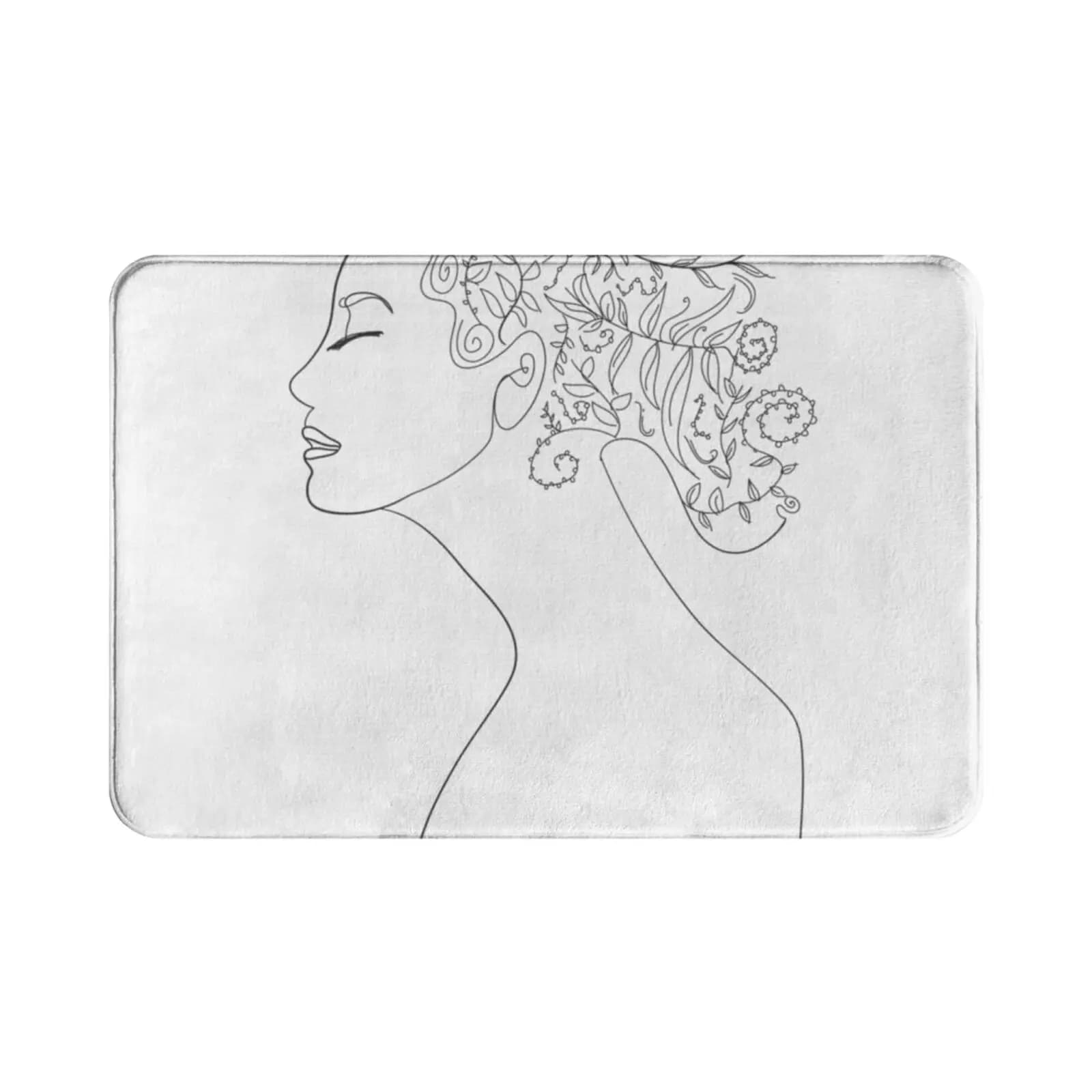 [Sin titolo] Tappeto Tappetino Tappeto Cuscino Morbido antiscivolo Modelli artisti Fiori Interni moderni Decorazione interni