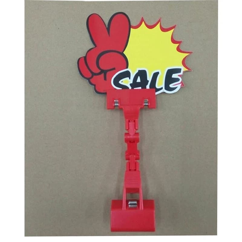 Clip per display per cartello POP per supermercato, clip AD a doppia testa, collettore universale, morsetto per etichette pubblicitarie, vendita calda, 5 pezzi
