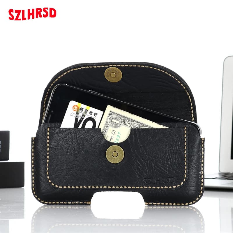 for Ulefone Armor 28 Ultra Cover Rugged Genuine Leather Waist card bag Clip Belt Pouch Case Phone case bag