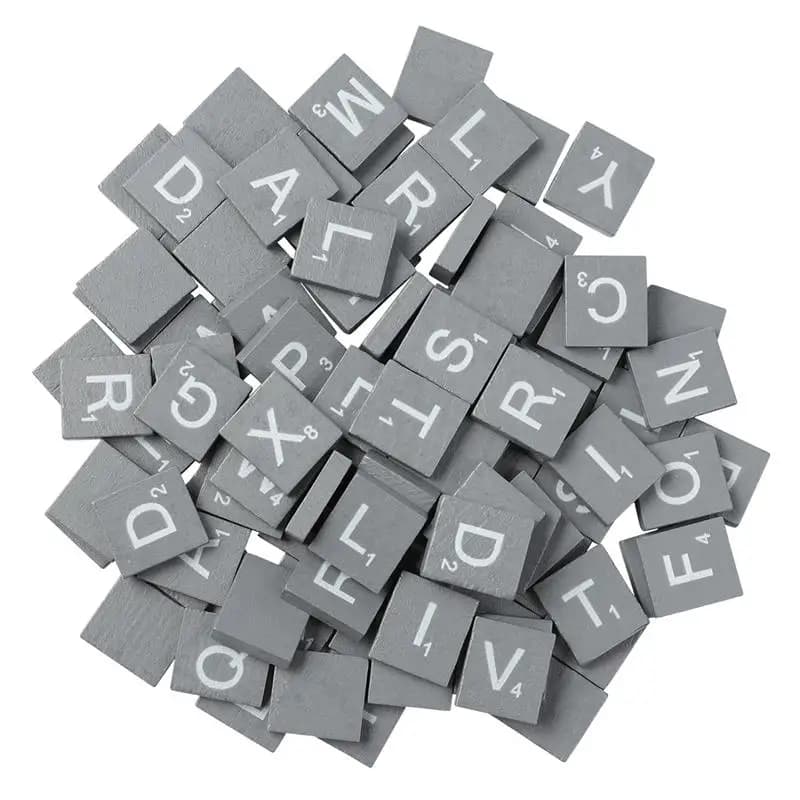 Piastrelle di legno di legno artigianato blocchi lettere lettera per Cubeschips alfabeto Decor Baby Craft diyscquares Set Learning