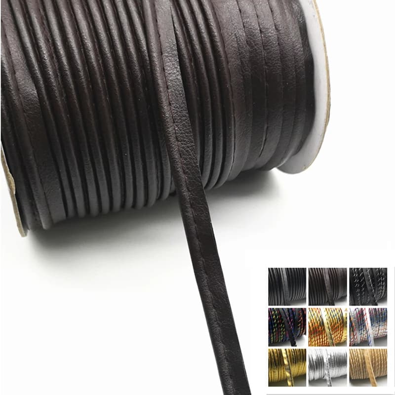 5 meters edge sewing ribbon artificial leather rope for sheets sofa curtains hats various fabrics sewn diy