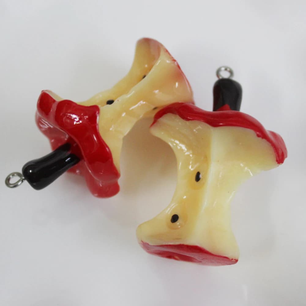 Kawaii 3D Resin Apple Center Charm Wholesale Pens for Necklace Diy Craft