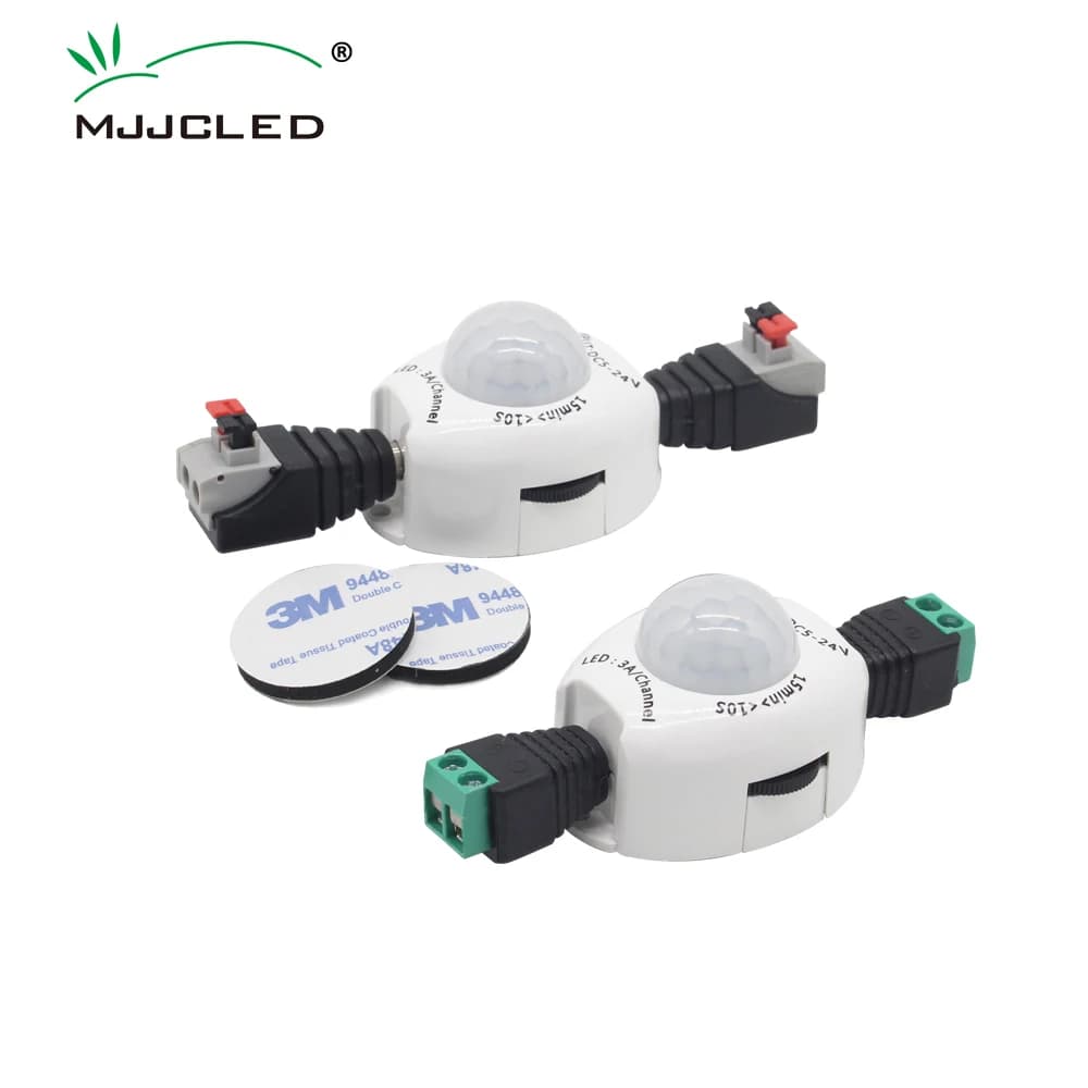 Sensore di movimento PIR Interruttore 12V DC Rilevatore di movimento della luce di striscia LED 5V Temporizzatore attivato da 5 Volt Interruttore automatico a infrarossi ON OFF