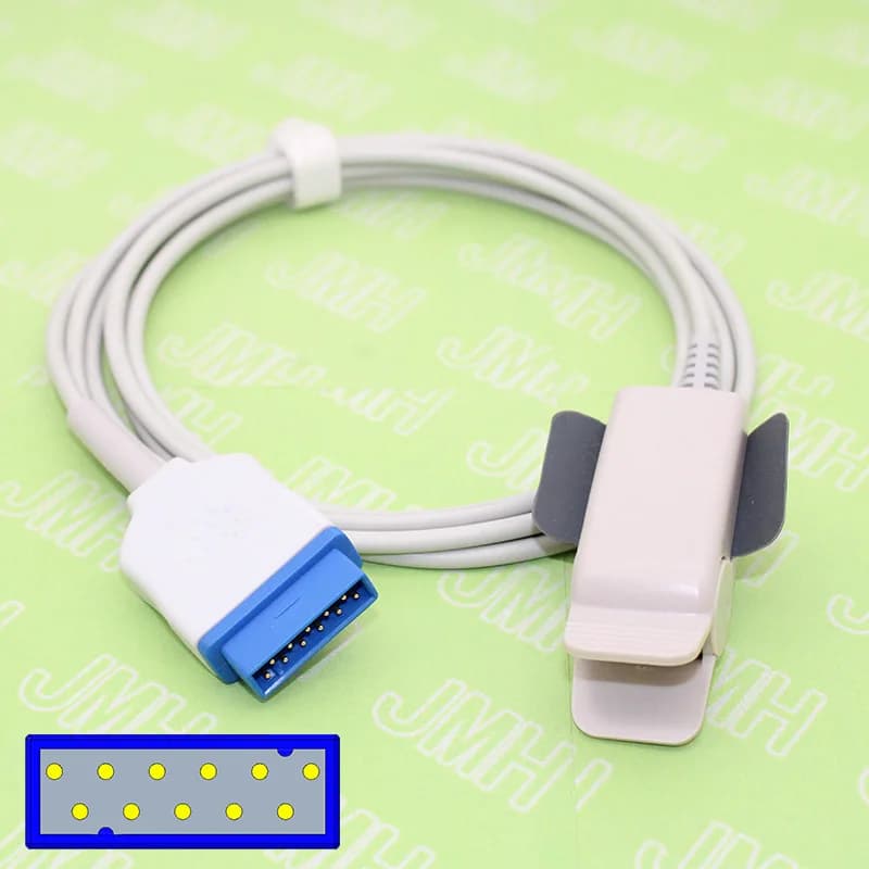 Compatible with GE-Marqutte with Masimo tech 3000/4000/5000/8000/8000M/8000/9500/B40i/60i/B650 spo2 sensor pulse meter.