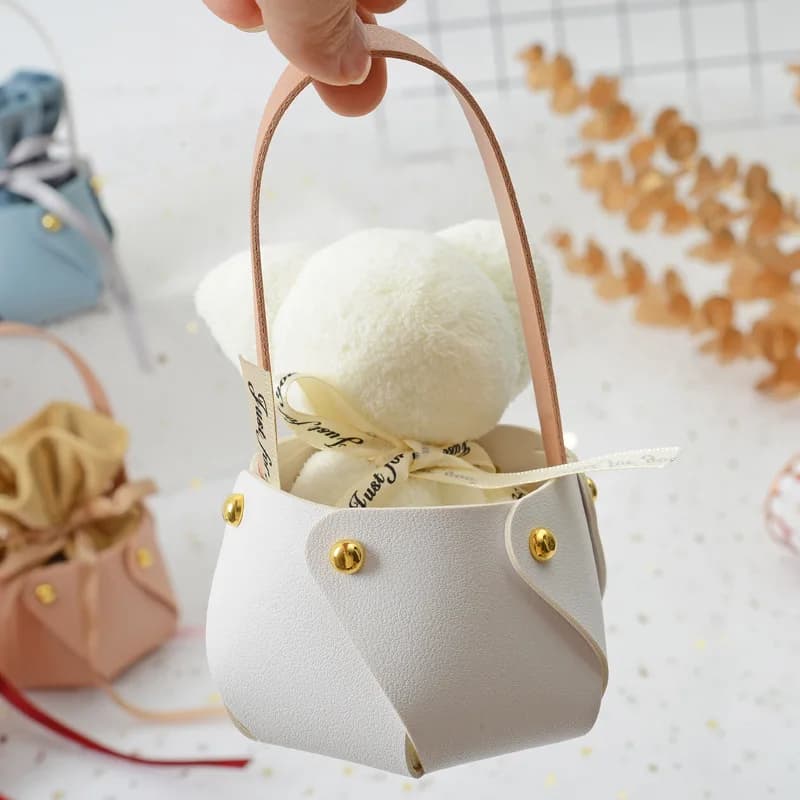 Nuovo arriva INS matrimonio portatile in pelle Candy Cookie Box sacchetti di imballaggio per affari san valentino confezione regalo forniture per feste