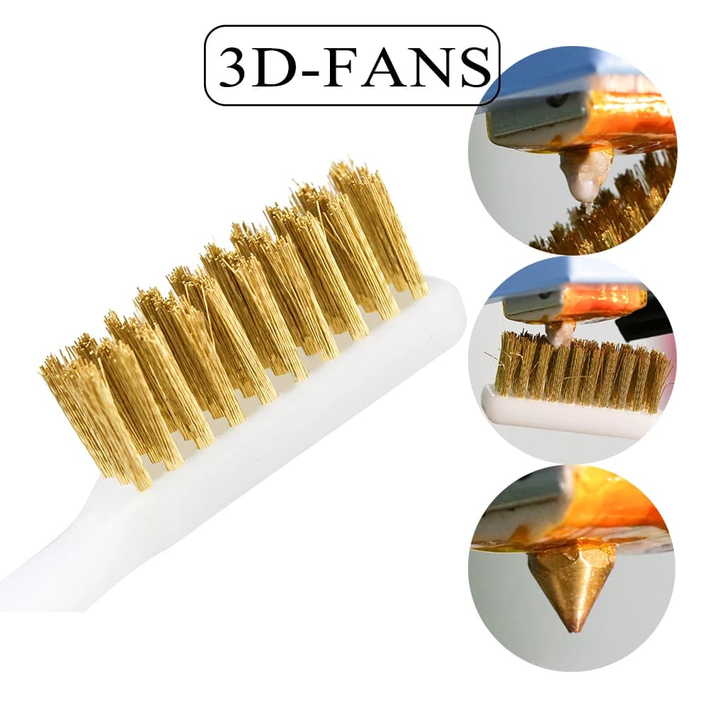 Spazzola in filo di rame per la pulizia di manici di spazzole, ugelli di stampanti 3D, piastre riscaldanti e stampi 3D