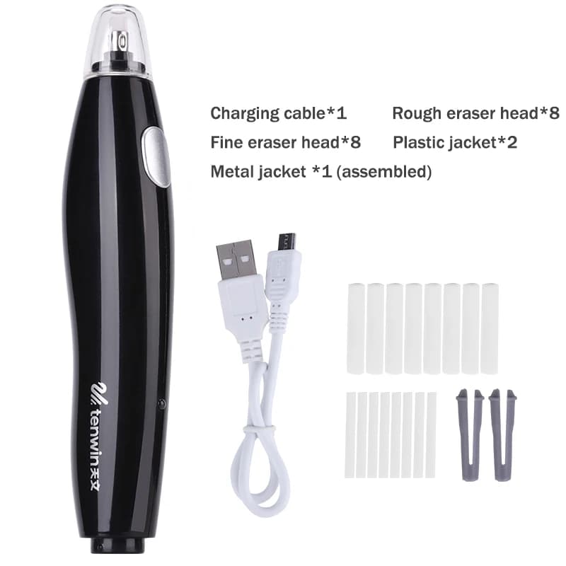 Gomma elettrica per disegno artistico professionale/gomma Gomma per schizzi ad alta luce Gomma automatica Gomma per matita elettrica con gomma caricata USB